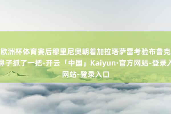欧洲杯体育赛后穆里尼奥朝着加拉塔萨雷考验布鲁克的鼻子抓了一把-开云「中国」Kaiyun·官方网站-登录入口