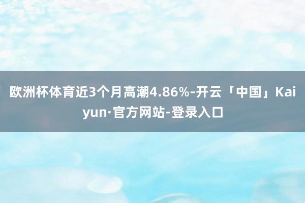 欧洲杯体育近3个月高潮4.86%-开云「中国」Kaiyun·官方网站-登录入口